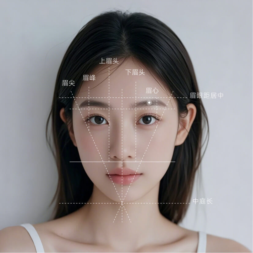根据眉眼比例分析来设计眉形